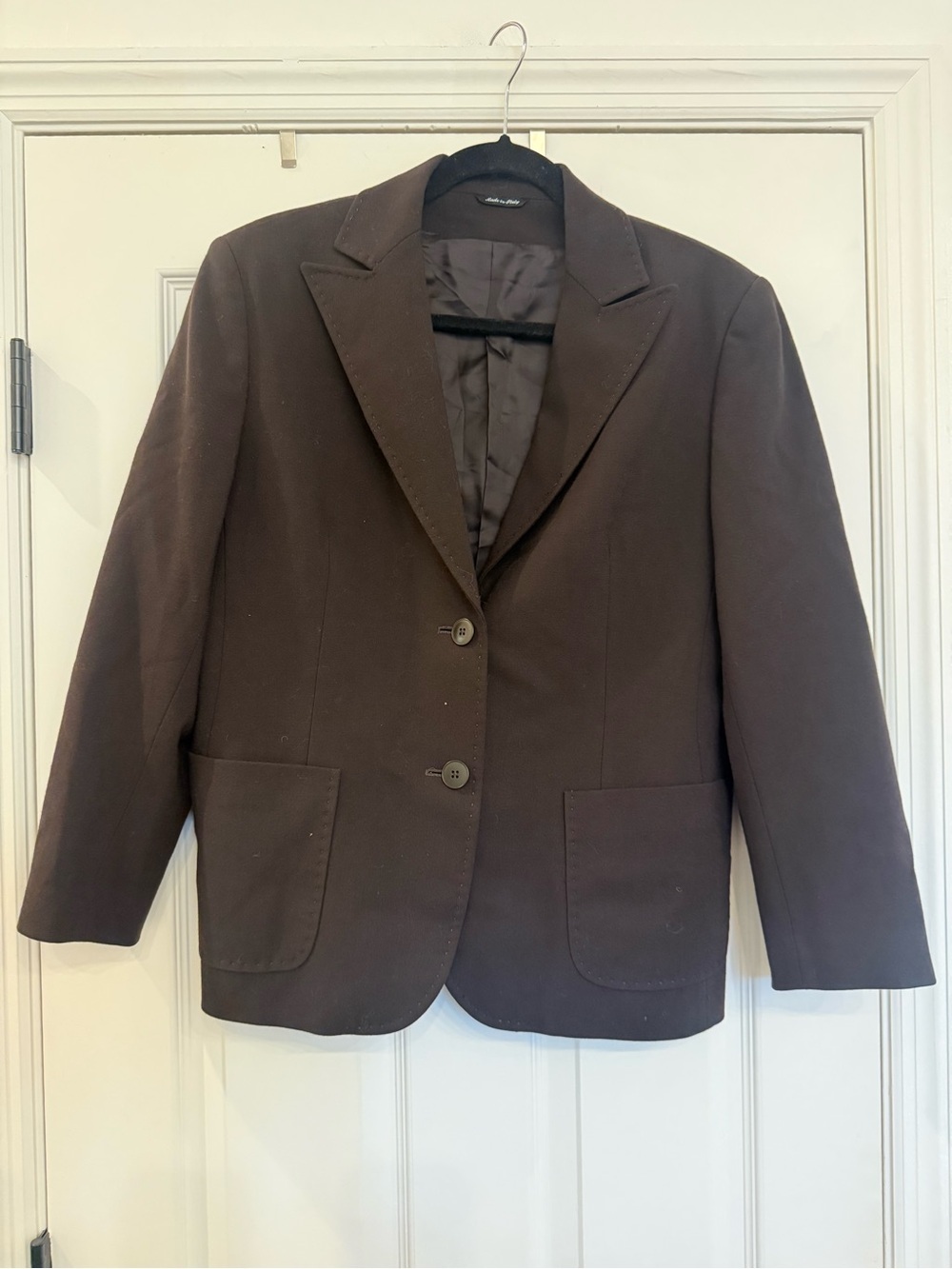 Cinzia Rocca Womens Brown Wool Blazer Jacket US 12